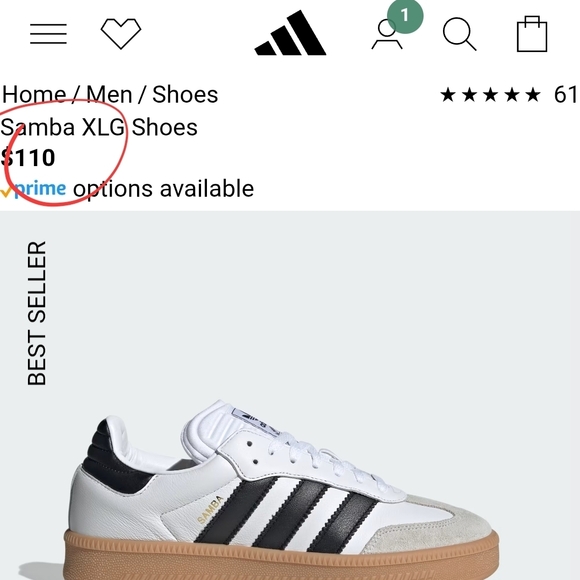 adidas Other - Adidas Samba XLG Sneakers - White, Black, and Tan